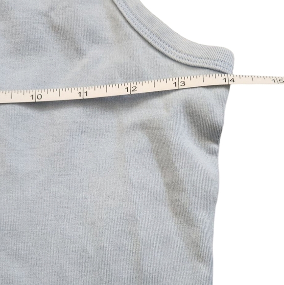 Blue Casual Tank Top with Crew Neckline - Picture 4 of 5